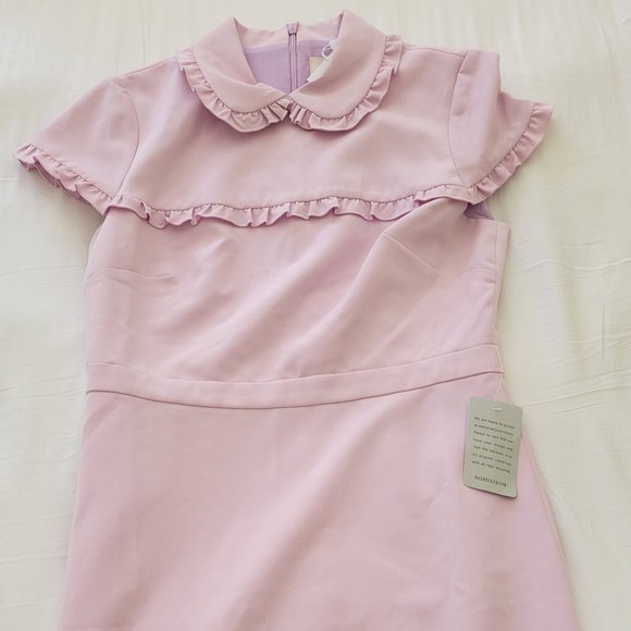 Lilac Ruffle Crepe Dress - Picture 1 of 2
